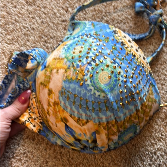 Colorful Patterned Bikini Top - Picture 3 of 5